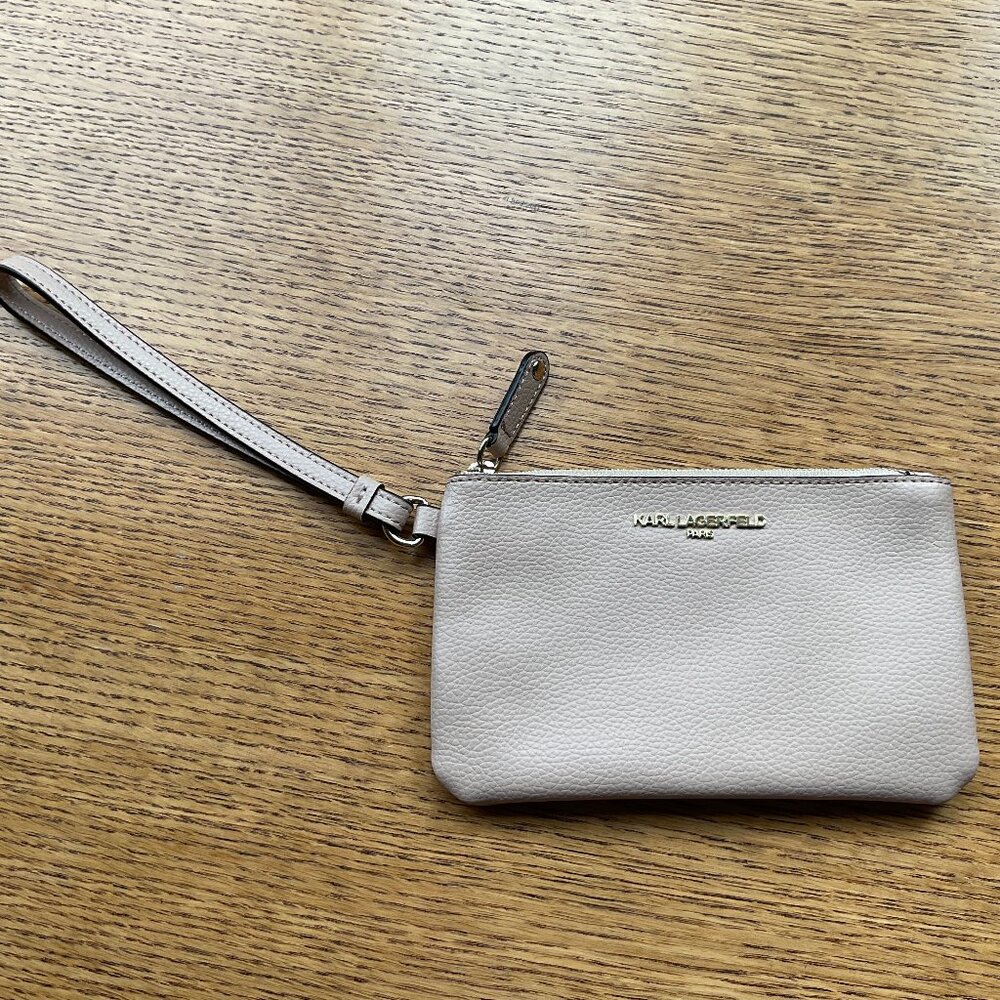 KARL LAGERFELD Cream Wristlet